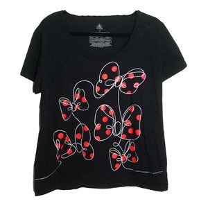 Disney Women's Plus Minnie Mouse Bow T-Shirt